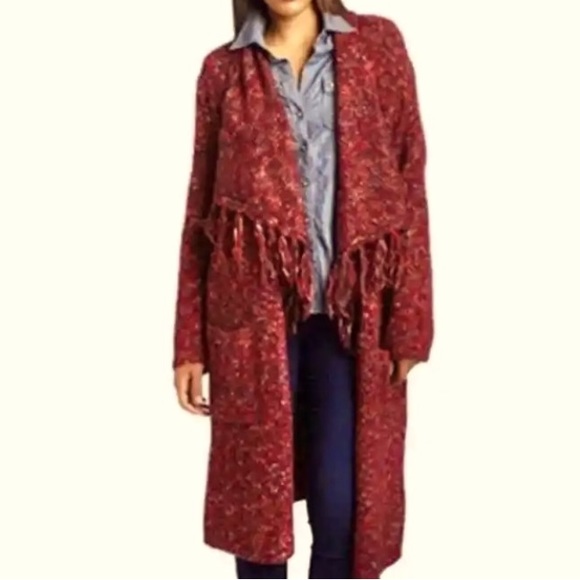 CLOSING 7/31 🍀LUCKY BRAND🍀FRINGE SWEATER COAT-CLOSET CLOSING SOON!!! - Picture 11 of 12